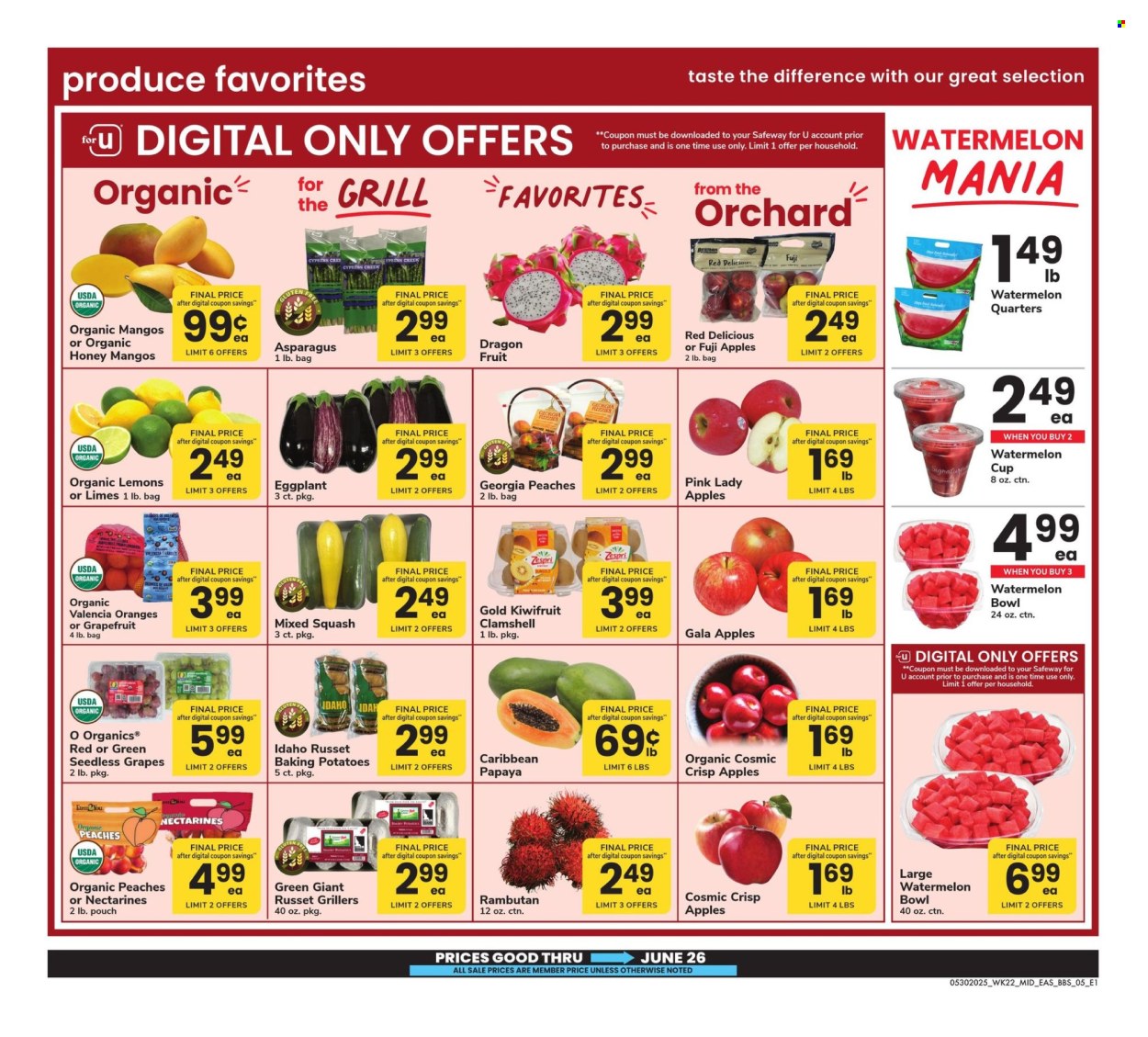 Safeway ad - 05/30/2025 - 06/26/2025. Page 5