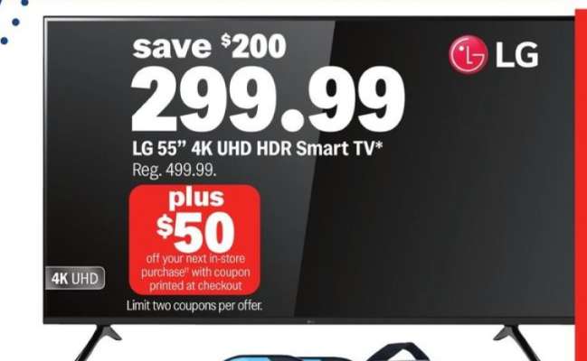 LG 55" 4K UHD HDR Smart TV*