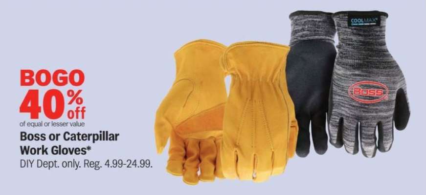 Boss or Caterpillar Work Gloves*