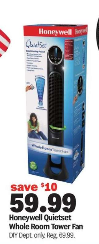 Honeywell Quietset Whole Room Tower Fan*