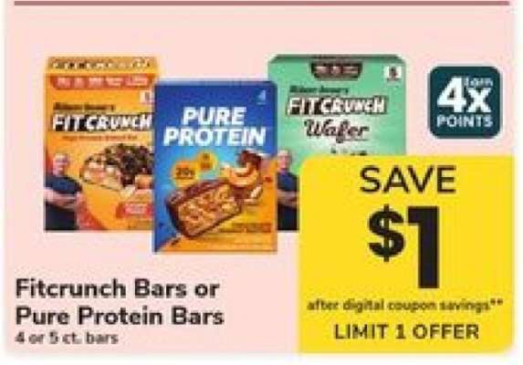 FITCRUNCH Bars or Pure Protein Bars