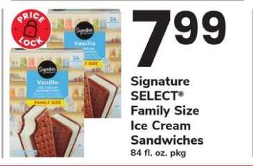 Signature SELECT Family Size Ice Cream Sandwiches