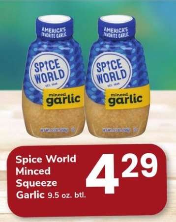 Spice World Minced Squeeze Garlic