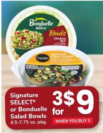 Signature SELECT or Bonduelle Salad Bowls