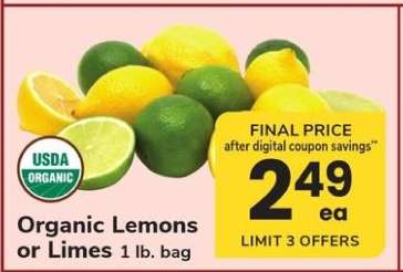 Organic Lemons or Limes