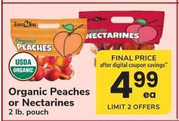 Organic Peaches or Nectarines