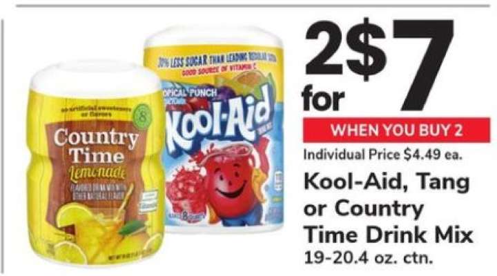 Kool-Aid, Tang or Country Time Drink Mix