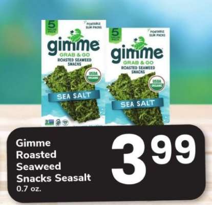 Gimme Roasted Seaweed Snacks Seasalt
