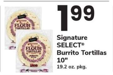 Signature Select Burrito Tortillas