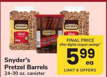 Snyder's Pretzel Barrels