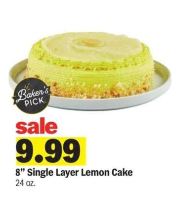 8” Single Layer Lemon Cake