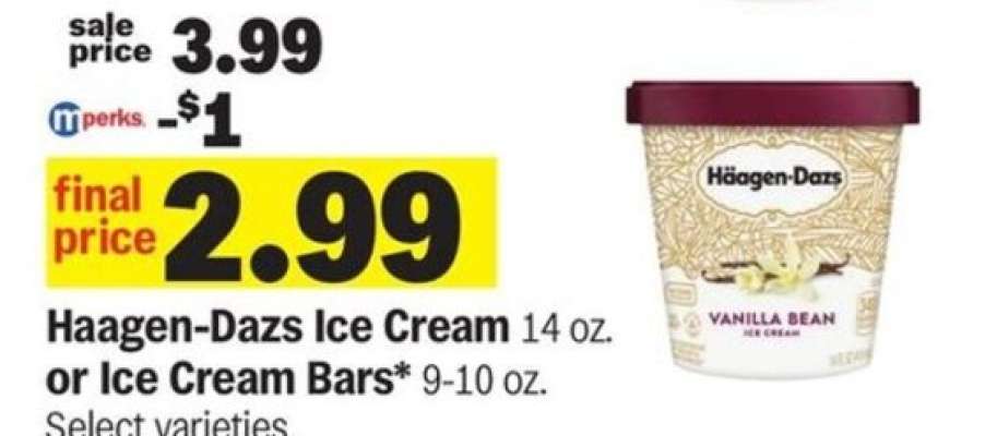Häagen-Dazs Ice Cream or Ice Cream Bars