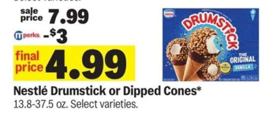 Nestlé Drumstick or Dipped Cones