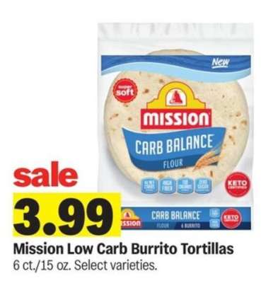 Mission Low Carb Burrito Tortillas