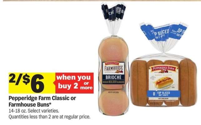 Pepperidge Farm Classic or Farmhouse Buns*