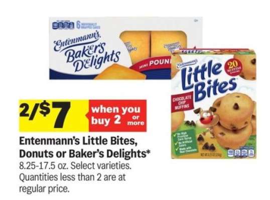 Entenmann's Little Bites, Donuts or Baker's Delights
