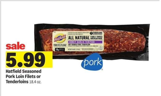 Hatfield Seasoned Pork Loin Filets or Tenderloins