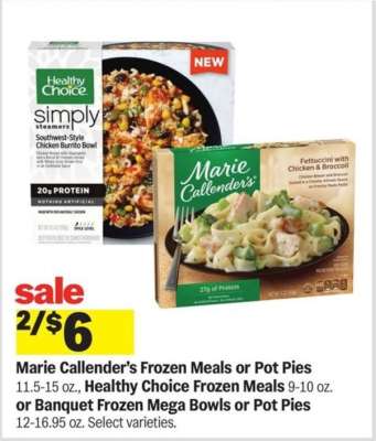 Marie Callender’s Frozen Meals or Pot Pies