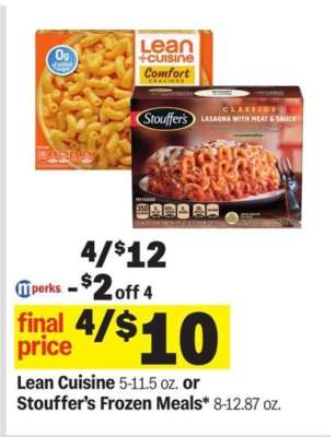 Lean Cuisine or Stouffer’s Frozen Meals