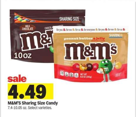 M&M's Sharing Size Candy