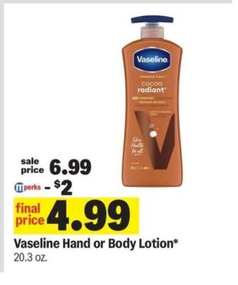 Vaseline Hand or Body Lotion*