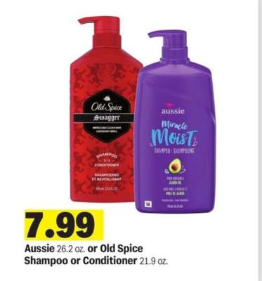 Aussie or Old Spice Shampoo or Conditioner