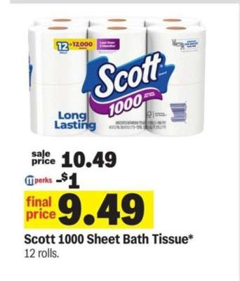 Scott 1000 Sheet Bath Tissue*