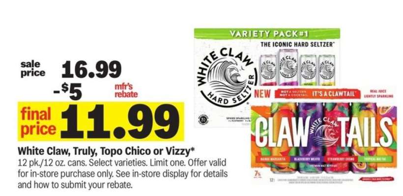 White Claw, Truly, Topo Chico or Vizzy