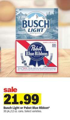 Busch Light or Pabst Blue Ribbon