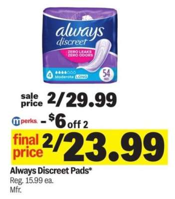 Always Discreet Pads