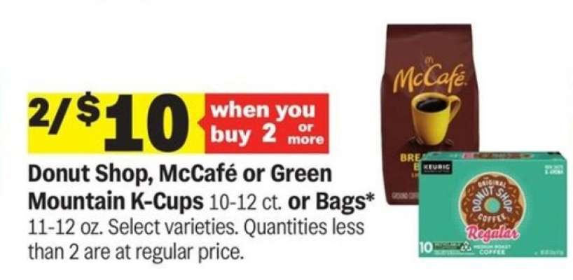 Donut Shop, McCafé or Green Mountain K-Cups or Bags