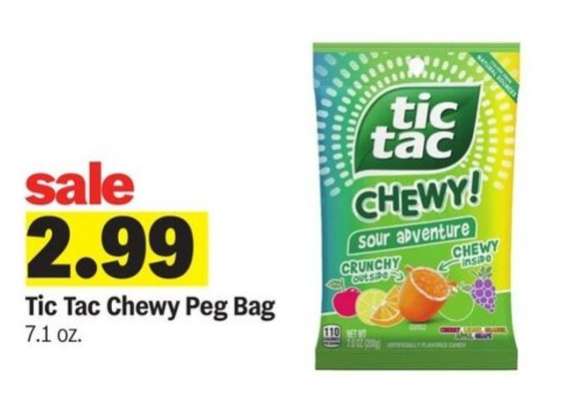 Tic Tac Chewy Peg Bag