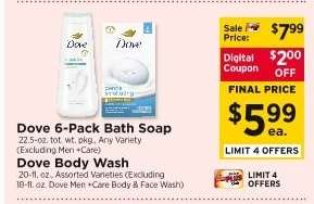 Dove 6-Pack Bath Soap