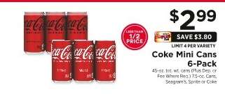 Coke Mini Cans 6-Pack