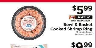 Bowl & Basket Cooked Shrimp Ring