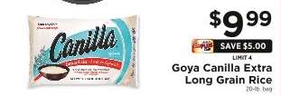 Goya Canilla Extra Long Grain Rice