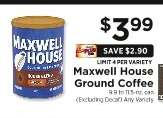 Maxwell House Ground Coffee*