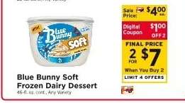 Blue Bunny Soft Frozen Dairy Dessert