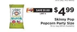 Skinny Pop Popcorn Party Size