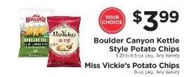 Boulder Canyon Kettle Style Potato Chips / Miss Vickie's Potato Chips