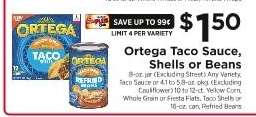 Ortega Taco Sauce, Shells or Beans