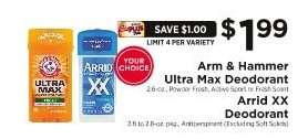 Arm & Hammer Ultra Max Deodorant / Arrid XX Deodorant