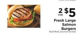 Fresh Large Salmon Burgers