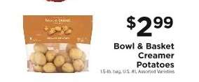Bowl & Basket Creamer Potatoes