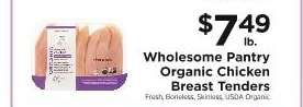Wholesome Pantry Organic Chicken Breast Tenders
