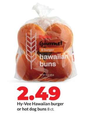 Hy-Vee Hawaiian burger or hot dog buns