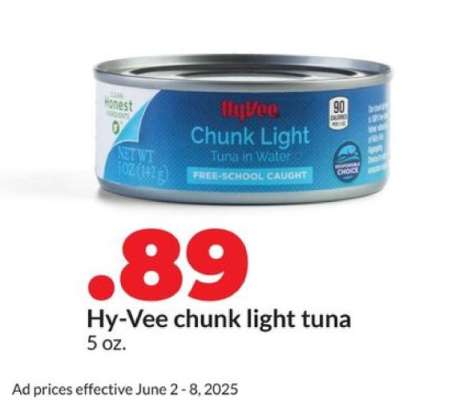 Hy-Vee chunk light tuna