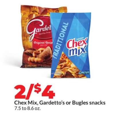 Chex Mix, Gardetto's or Bugles Snacks