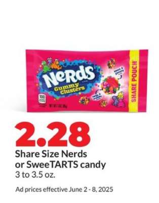 Share Size Nerds or SweeTARTS candy