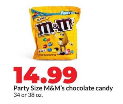 Party Size M&M’s chocolate candy
